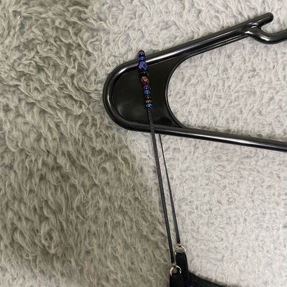 Vintage Charlotte Russe purple black gothic y2k sequin mini dress floral lace M - Picture 4 of 10